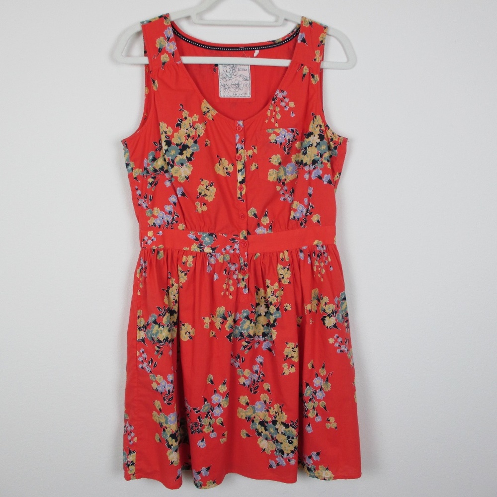 Fat Face, Women's Floral Dress 100% Cotton, 12